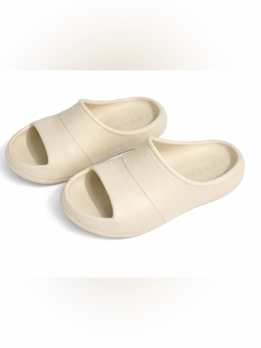Sperry Slide Sandals Cream | Women’s 8 (Fits Small – Best for 7)